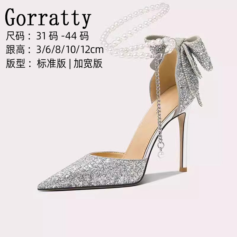 Fat Widened Fairy-style Sandals 2025 New Crystal Wedding Shoes Sandals High Heels Women's Fat Feet Wide plus size
