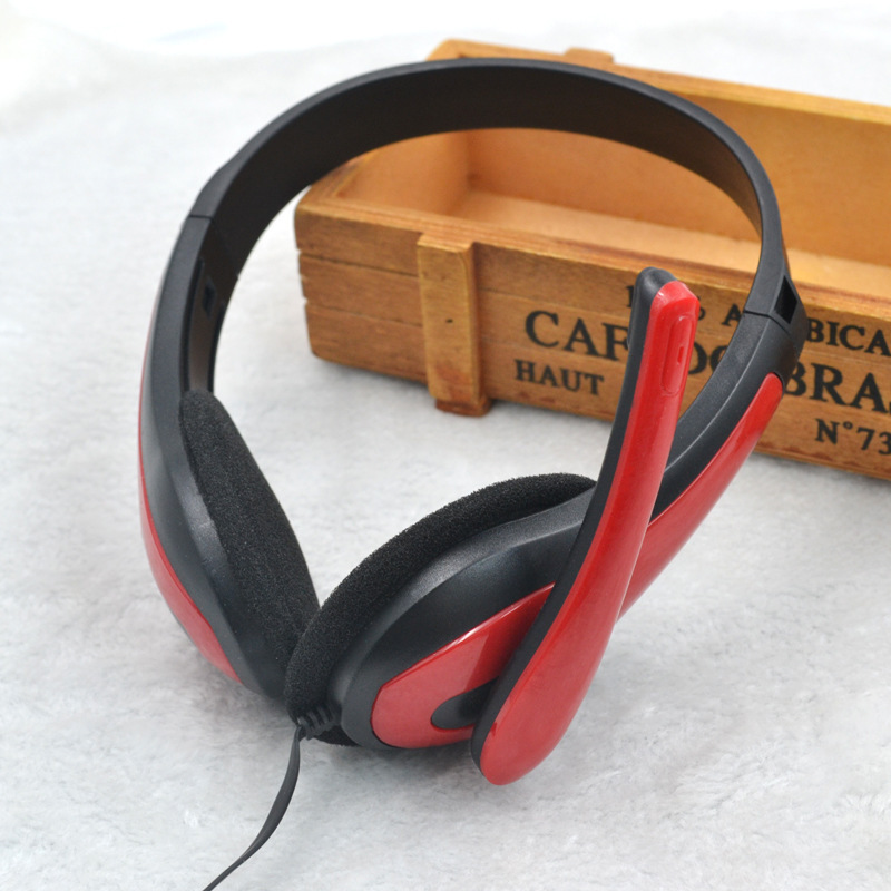 Head-Mounted Computer Headphones, Professional Production of Computer Call Center Headphones, Dual-Plug Head-Mounted Gaming Headphones with Logo