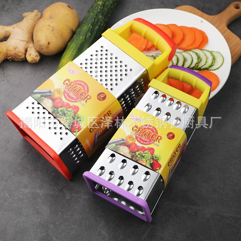 acero inoxidable cuatro cara raspador de alambre
función melón, fruta y verdura cortador de queso planador