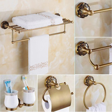 全铜菠萝仿古置物架浴巾架欧式五金挂件卫生间毛巾架浴室挂件套装