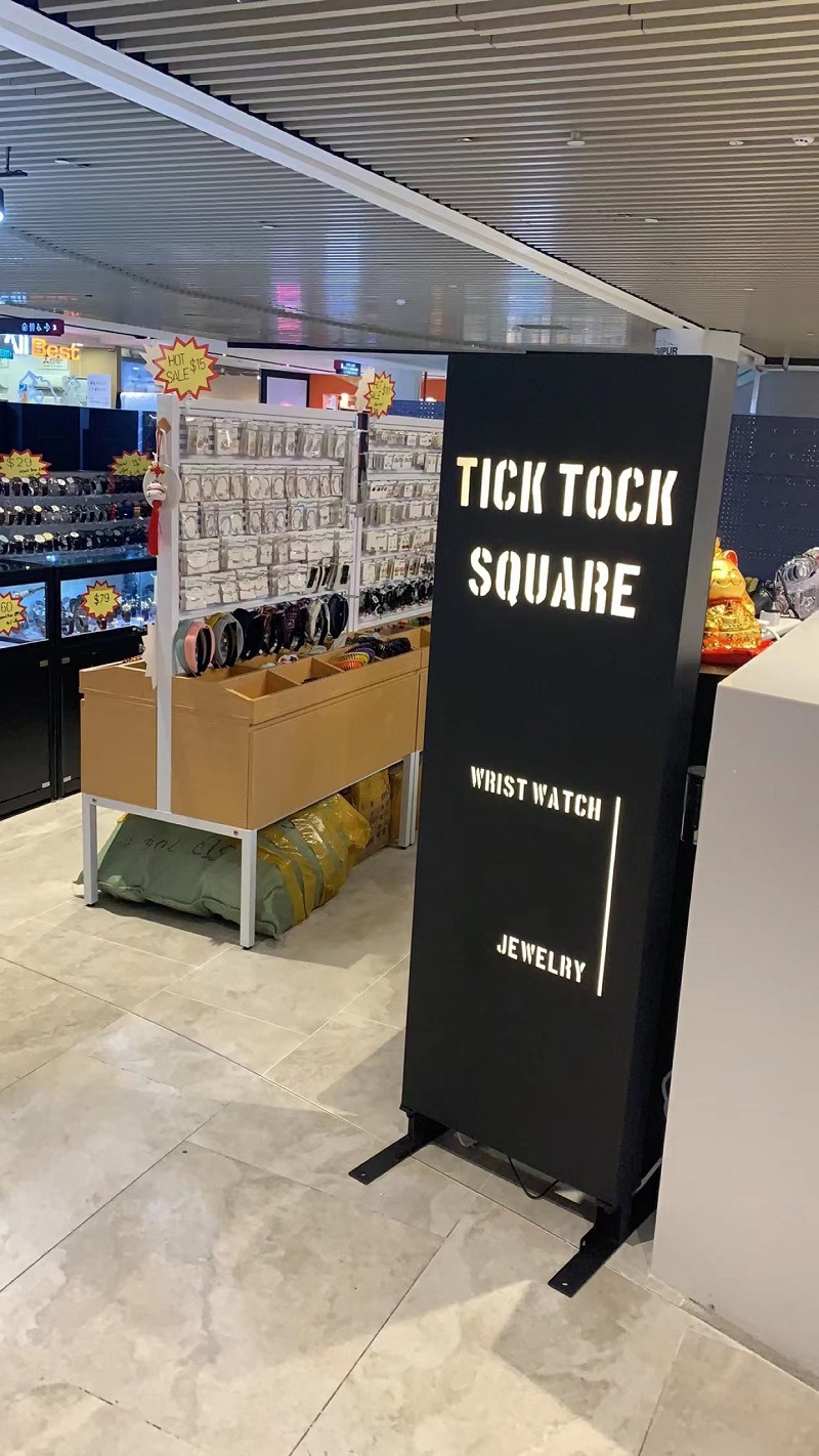 双面灯箱广告牌led发光字立式落地镂空灯牌铁艺户外门头招牌