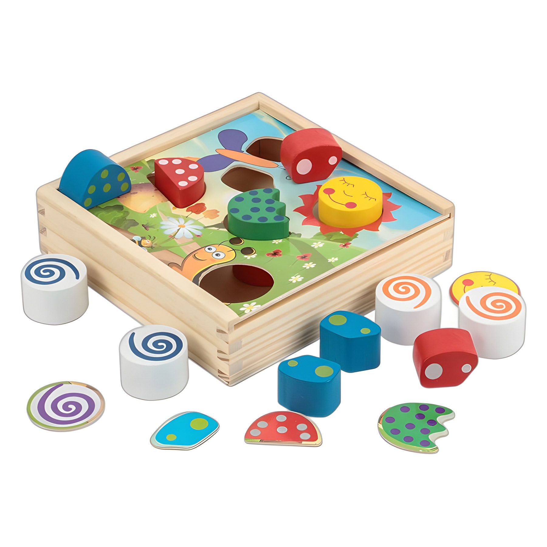 Forma de bebé emparejamiento de bloques de construcción puzzle tridimensional niños pequeños puzzle cognitivo educación temprana juguetes inteligentes personalizados al por mayor