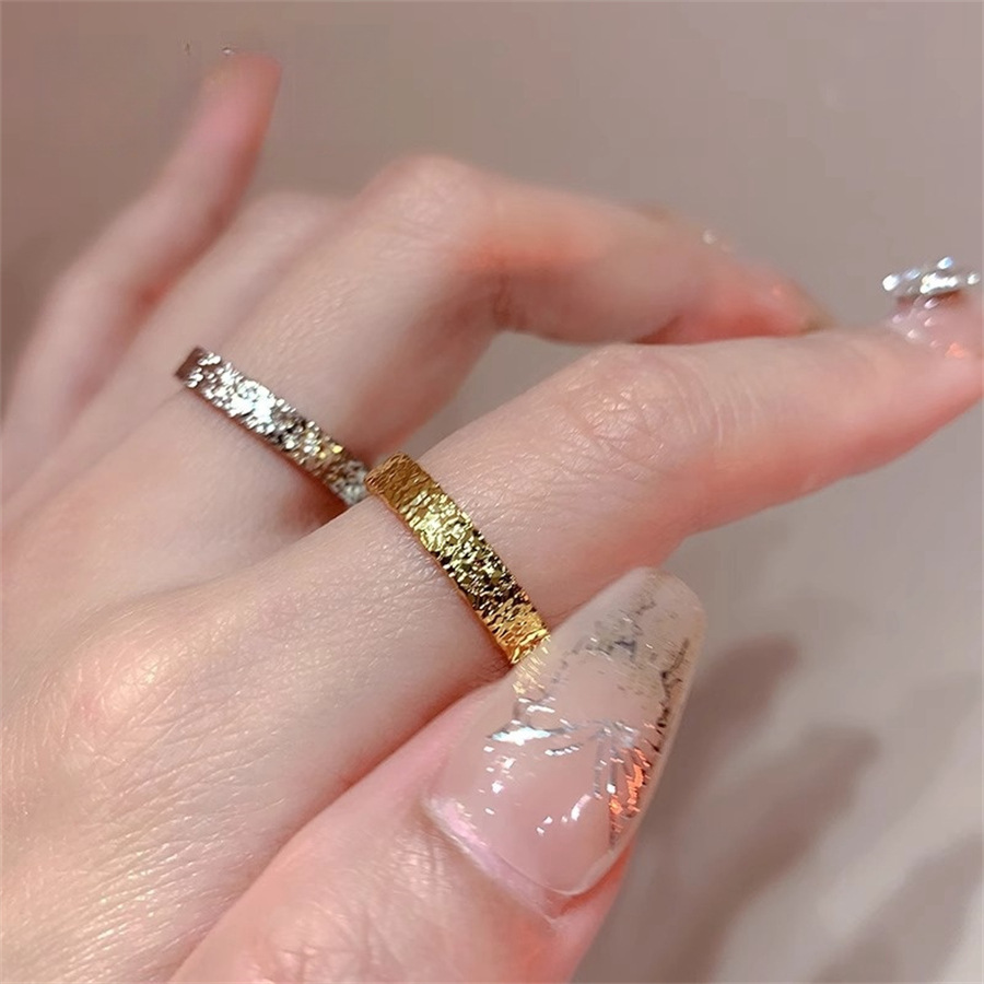 925純銀碎碎冰戒指女輕奢小眾高級感指環時尚簡約個性百搭食指戒