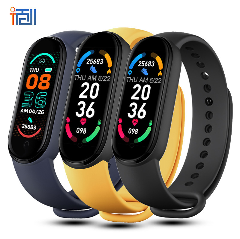 M6 Smart Bracelet Sports Pedometer Heart Rate Blood Pressure Electronic Waterproof Couple Male and Female Student Multi-function Watch