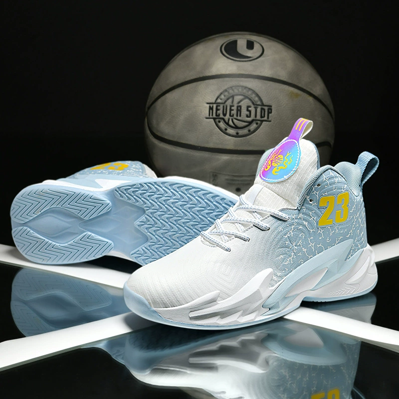 Летние дышащие баскетбольные кроссовки профессионального уровня, новые износостойкие противоскользящие молодежные практичные спортивные туфли, детские высокие кроссовки