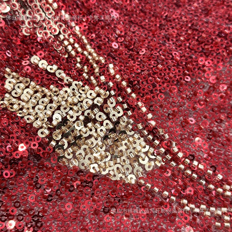 Tubo de cuentas Lentejuelas bordado tela de malla vestido de noche tela de moda Beaded Sequin lace spot