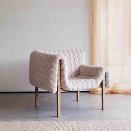 写意空间现代轻奢布艺沙发组合Ruche设计师休闲椅意式个性客厅椅