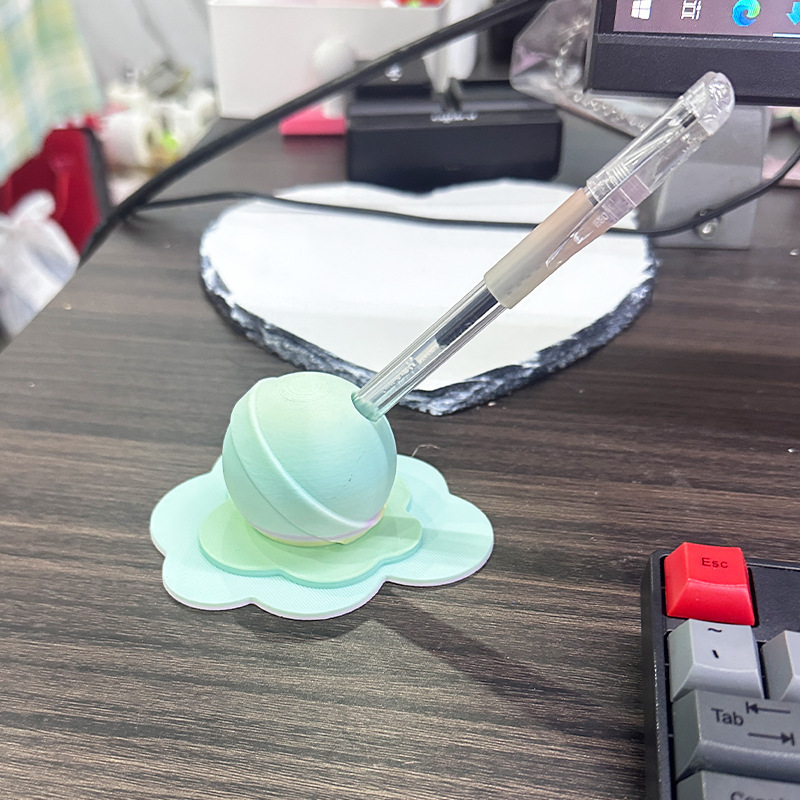 跨境新款3D Printing Melted Lollipop 融化棒棒糖收纳架笔筒支架|undefined