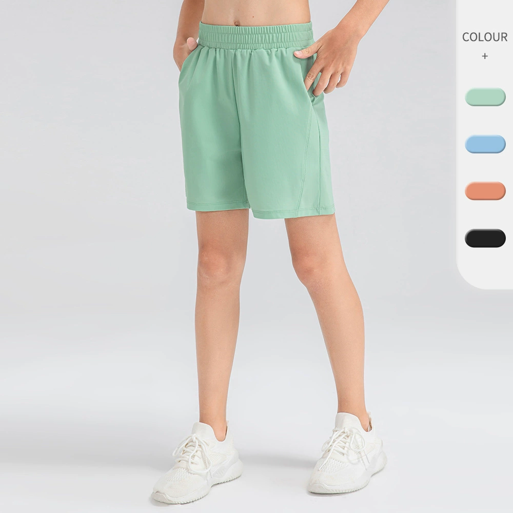 Свободные шорты для фитнеса для мальчиков, дышащие быстросохнущие тренировочные штаны, детские спортивные шорты для бега на открытом воздухе 33416