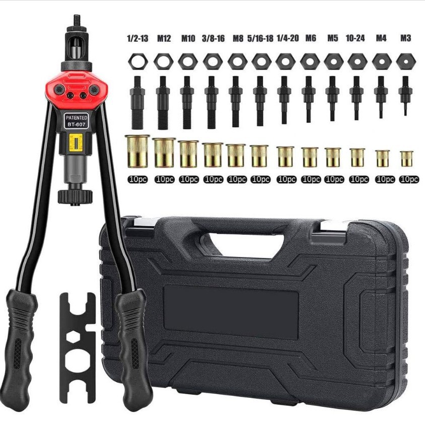铆螺母枪BT607手动拉姆枪手动拉铆螺母枪拉母拉铆枪M3-M12公英制