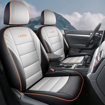New car Lavida full leather car seat four seasons (Four Seasons Pad) - black-gray-standard-version-ckx-langyi