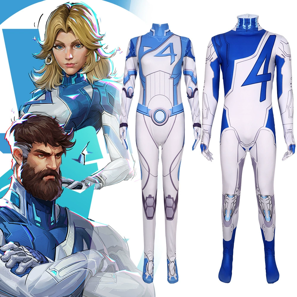 Marvel Rivals Marvel борется за невидимую женщину косплей костюм Хэллоуин Мистер Фантастический комбинезон