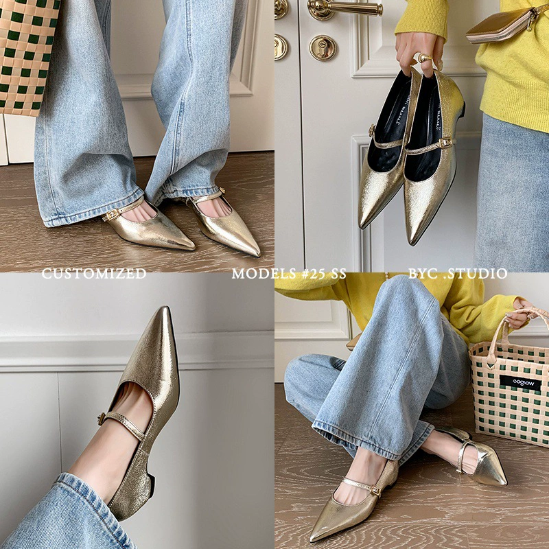 Design high shoes, footwear pointy toe, french style, genuine leather