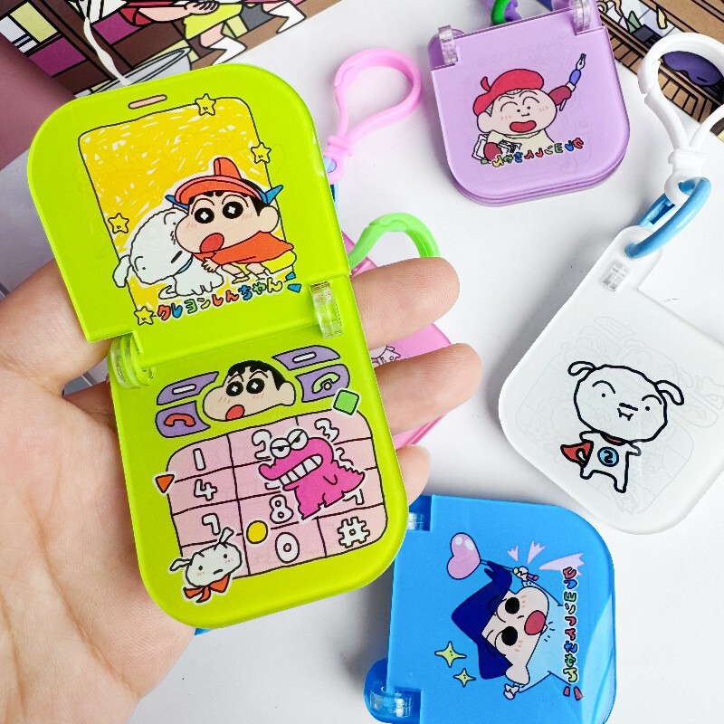 Carefully Selected Crayon Shin-Chan Flip Phone Charms, Cute Acrylic Keychains, Student Bags, Clothing, Cartoon