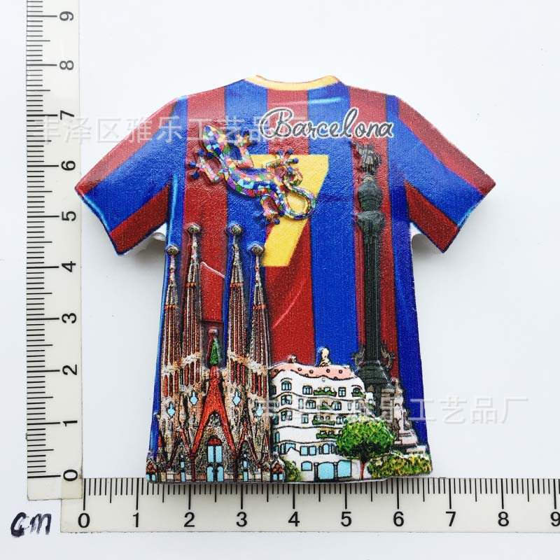 Fabricante en stock suministro transfronterizo al por mayor viajes creativos españoles decoración conmemorativa artesanía UV refrigerador magnético pegatinas