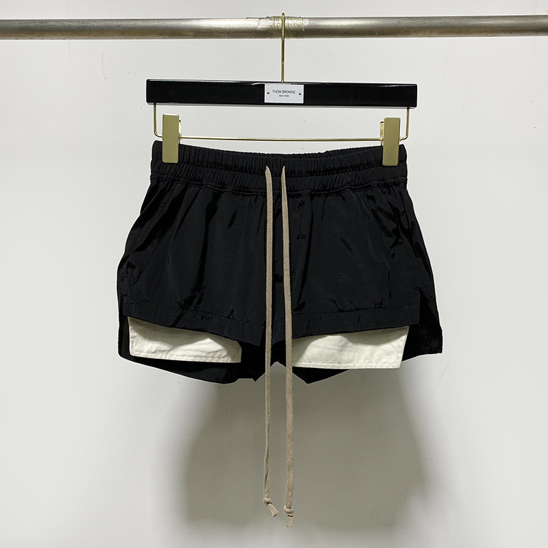 SUBHUMAN women's chic elegant high waist black artistic elegant commuter wide leg pants young-reducing short pants for women