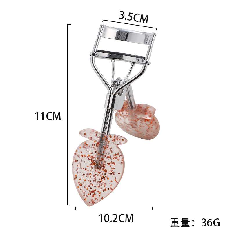 Corazón de桃 mango clip de pestañas gran ángulo natural sol pestañas curvas artefactos herramientas de maquillaje de belleza clip de pestañas novato
