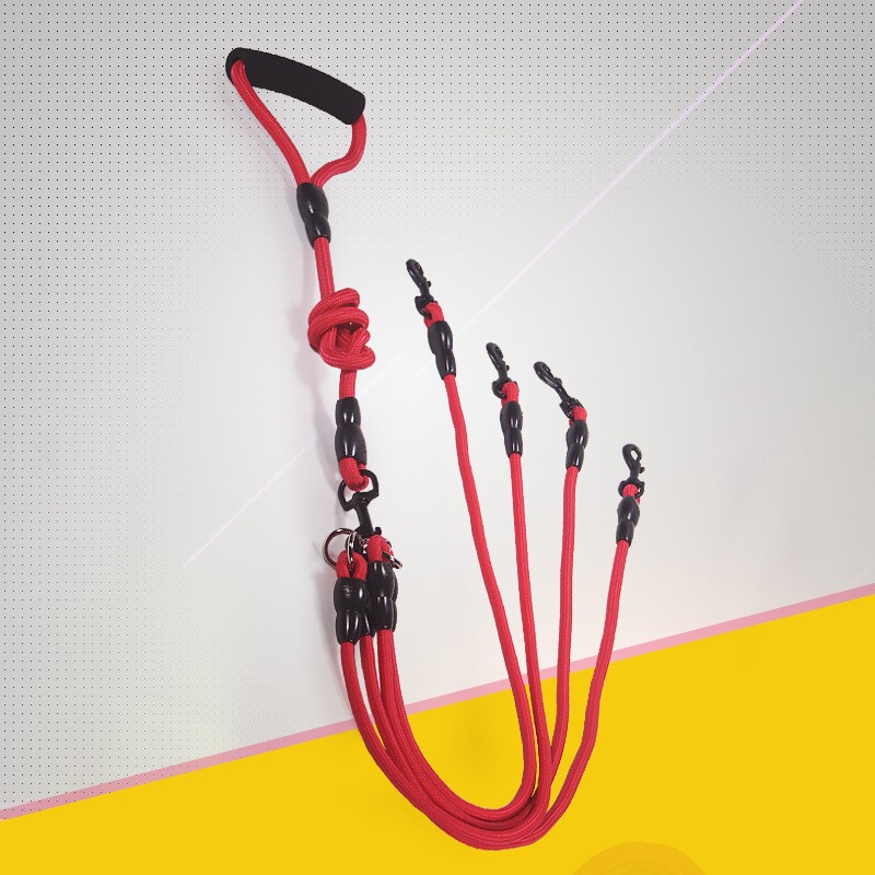 One-pull two-pull three-pull detachable multi-head leash pet supplies double-headed dog leash dog leash dog leash