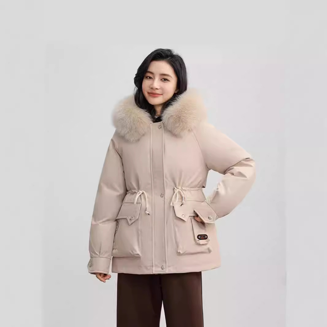 Desmontable más pelusa gruesa sobre la chaqueta corta para mujeres 2024 invierno nuevo cuello de lana grande ropa de mujer