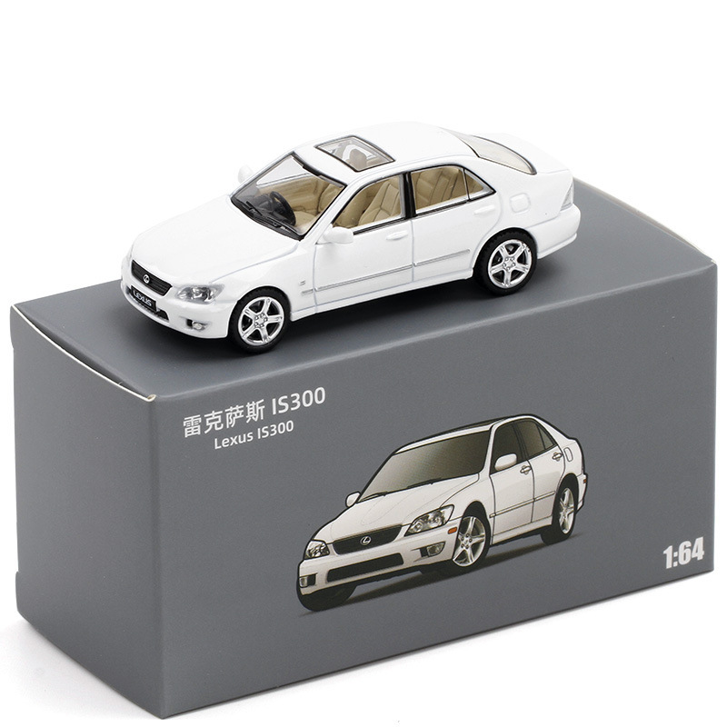 Boxed JKM1/64 Lexus IS300 Biting Shark Car Car Model Ornaments Miniature Mini Sliding Boxed JKM1/64 Lexus IS300 Biting Shark Car Car Model Ornaments Miniature Mini Sliding