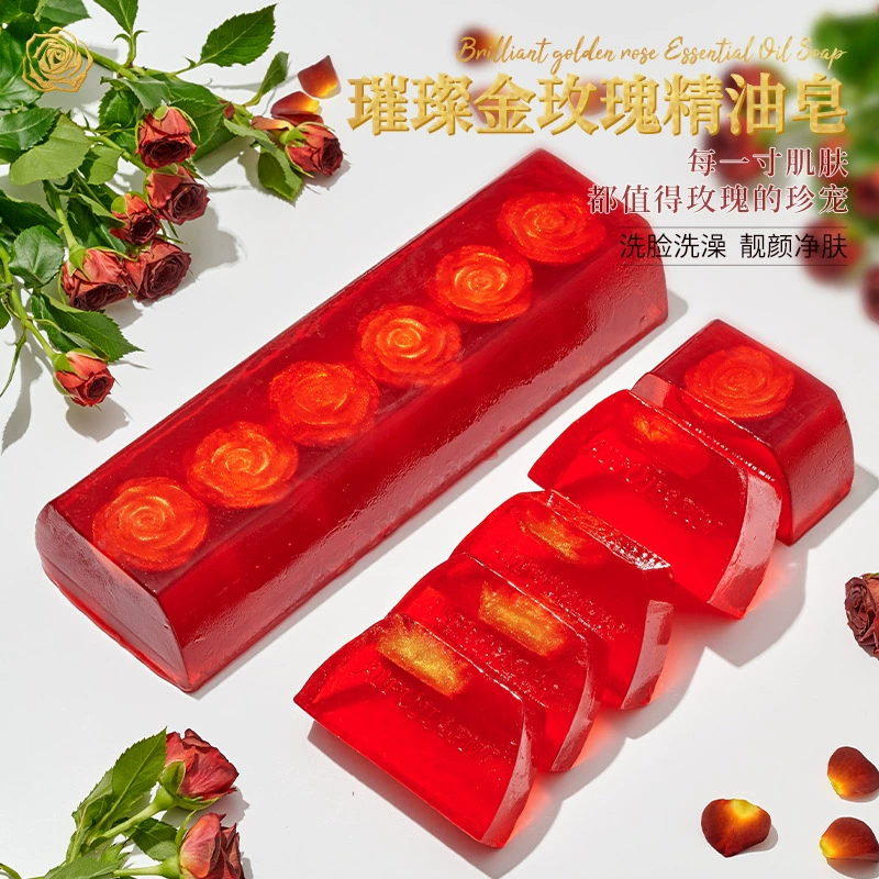 Яркое мыло из эфирного масла из золотой розы