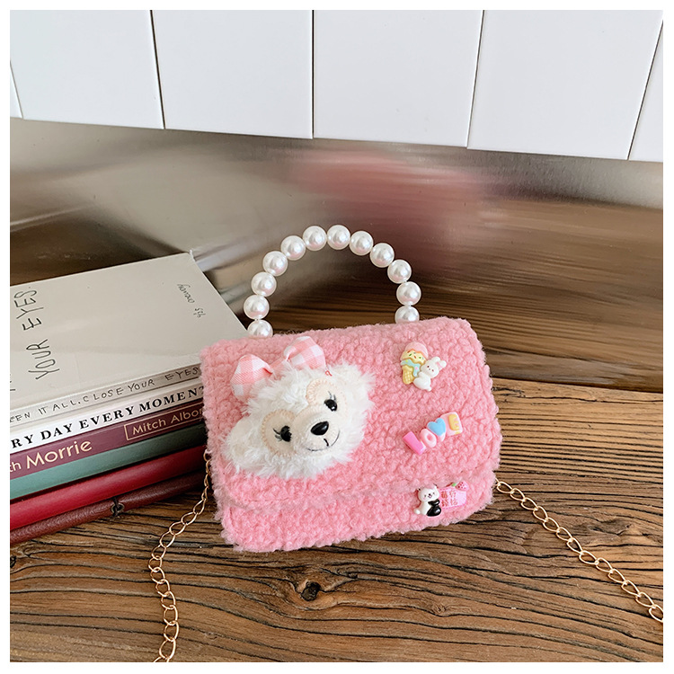 2026 nuevo bolso de niños animado lindos gafas gatito bolso de mano de comercio exterior transfronterizo bolsa de peluche de otoño y invierno