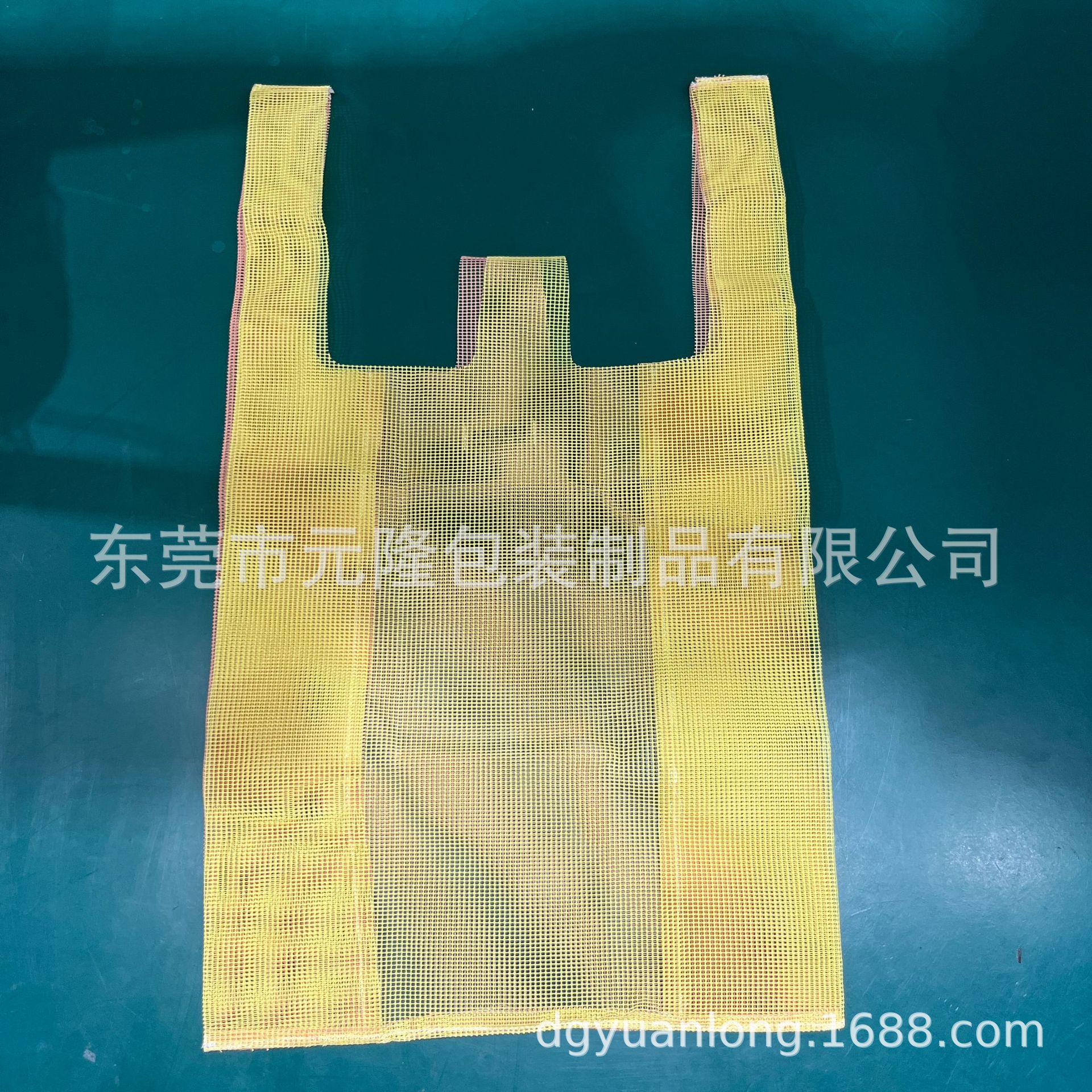 彩色PVC胶网背心手提袋 创意镂空网格时尚购物袋网纱可循环沙滩包