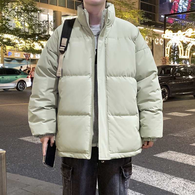 M - 8XL chaqueta de algodón de pluma de tamaño grande para hombres invierno nuevo tipo de chaqueta de algodón grueso para hombres cuello holgado chaqueta de calor coreana de moda