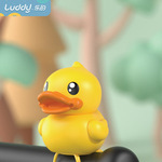 B.duck乐的小黄鸭自行车挂件装饰 闪光发声可爱小黄鸭玩偶挂件
