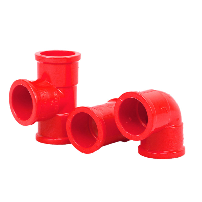 Codo de tubería roja de PVC, tee rojo de PVC, accesorios de tubería de alimentación roja de PVC, accesorios de tubería especiales para acuarios de peces