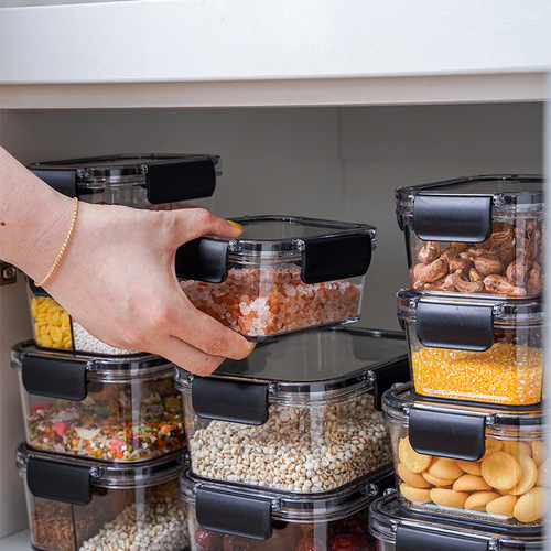 Highly transparent sealed jar, food-grade refrigerator crisper, household fruit crisper, food and grain storage jar