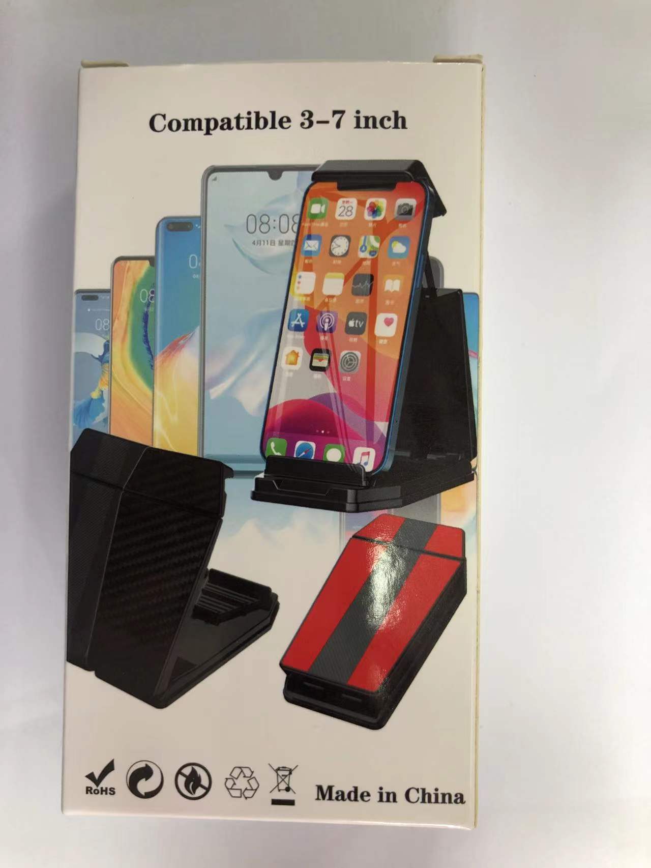 Wholesale car mobile phone bracket car central control instrument panel telescopic navigation silicone anti-slip pad base flat bracket