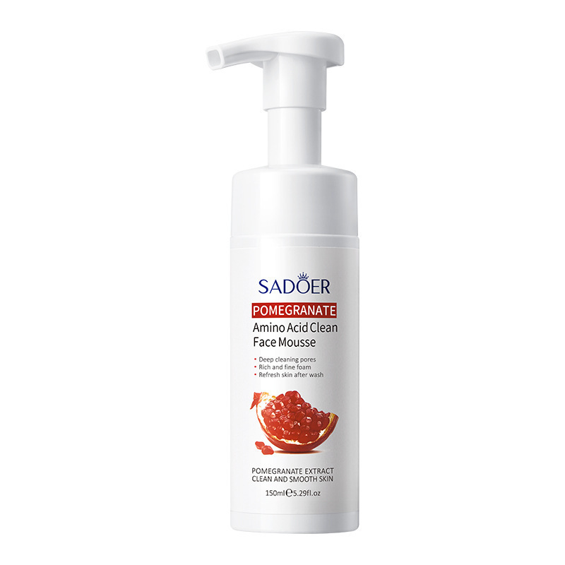 Espuma limpiadora facial SADOER pure English con aminoácidos de plantas y frutas, con cabezal de cepillo, venta al por mayor para comercio exterior transfronterizo.