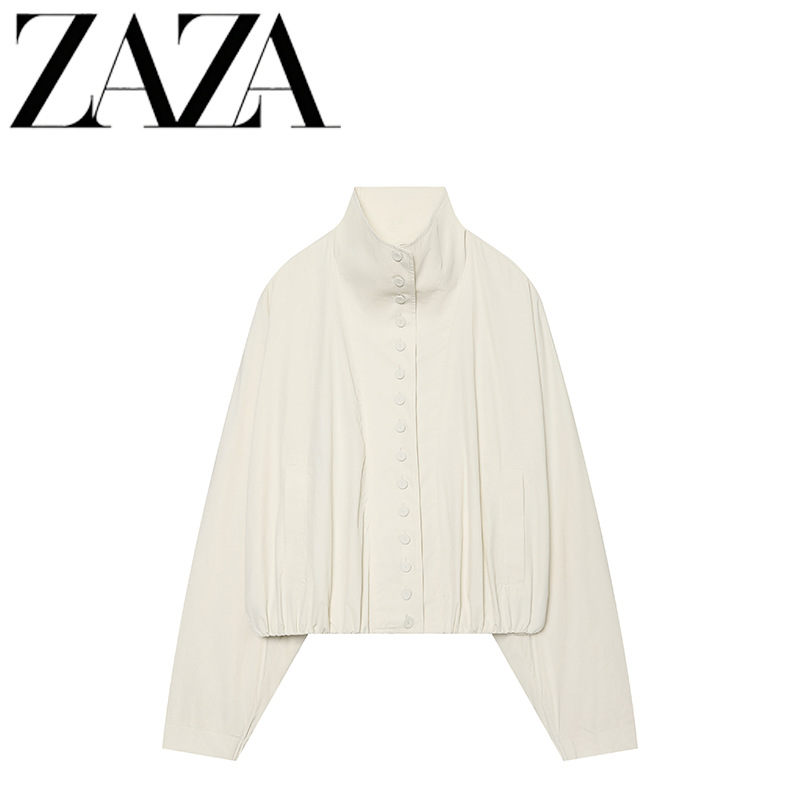 ZAZA self-designed European and American style wholesale women's fashion versatile casual nylon jacket 6539244