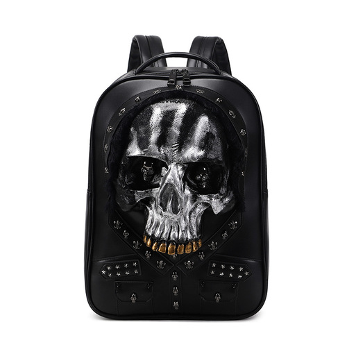 New Skull Head Dual Shoulder Bag, Unisex Personality 3D Stereo PU Bag Manufacturer, Cross-border Laptop Bag