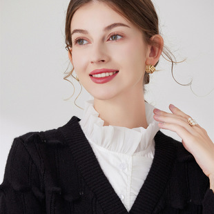 High-end Light and Mature Style ~ Charming Work Clothing Lace Collar Lace Lotus Leaf Flower Bud Collar Fake Collar Layered with Fashionable Inner Layering