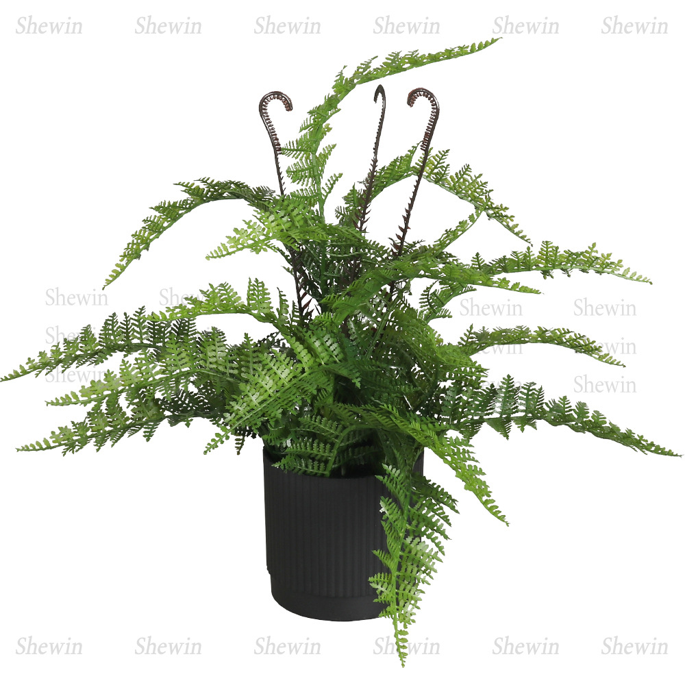 Planta Artificial de Helecho de Plástico para Decoración del Hogar y Piso