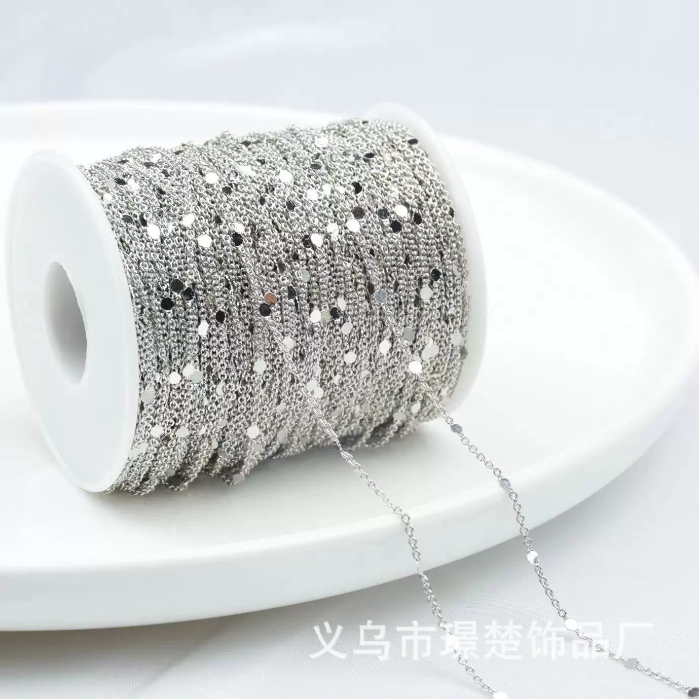 DIY chain pure copper dot rhinestone chain fine chain shimmering high-temperature color retention accessory pin tassel material