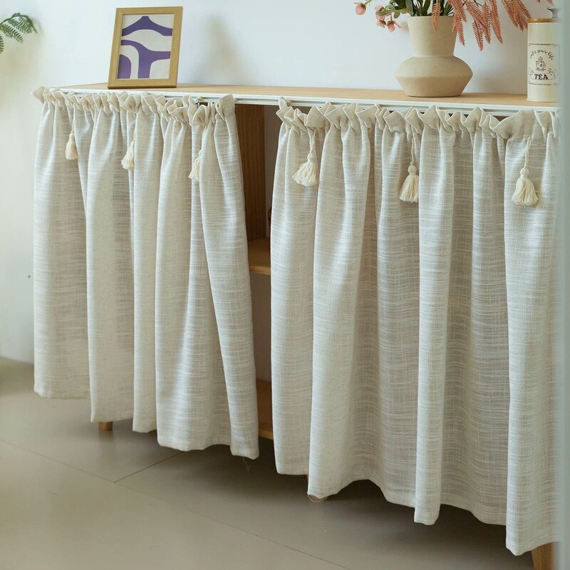 Japanese-style linen cabinet curtains, used to conceal imperfections, kitchen half-curtains, short curtains, partition curtains, and dust-proof cabinet curtains Japanese-style linen cabinet curtains, used to conceal imperfections, kitchen half-curtains, short curtains, partition curtains, and dust-proof cabinet curtains