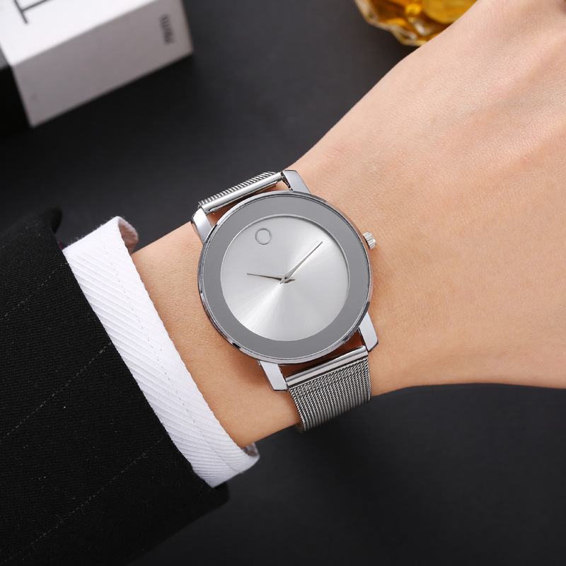 New ultra-thin mesh band men's watch fashion simple business casual alloy sports quartz watch in stock wholesale