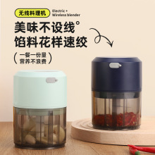 电动蒜泥器迷你搅蒜器料理机替换绞肉机辅食便携无线家用批发神器