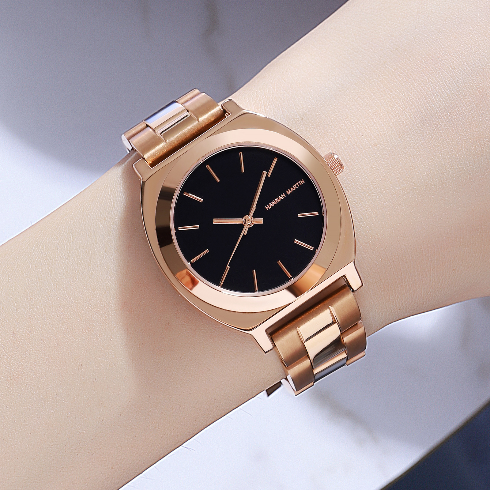 Movement Waterproof Watch With Steel Strap Women's Casual Butterfly Clasp Quartz Watch_voghion.com