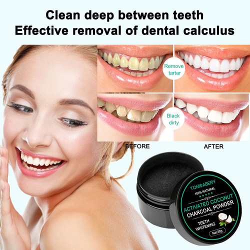 TONISABERY Amazon AliExpress exclusive coconut shell activated carbon teeth whitening tooth powder 30G