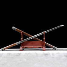 龙泉市刀剑素装唐横刀锰钢一体锻打硬宝剑绣春刀外贸批发未开刃