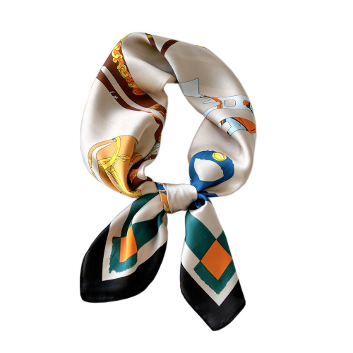 70 small square scarves for women, spring, autumn and summer hairbands, headscarves, neck protectors, versatile western-style student professional decorative scarves