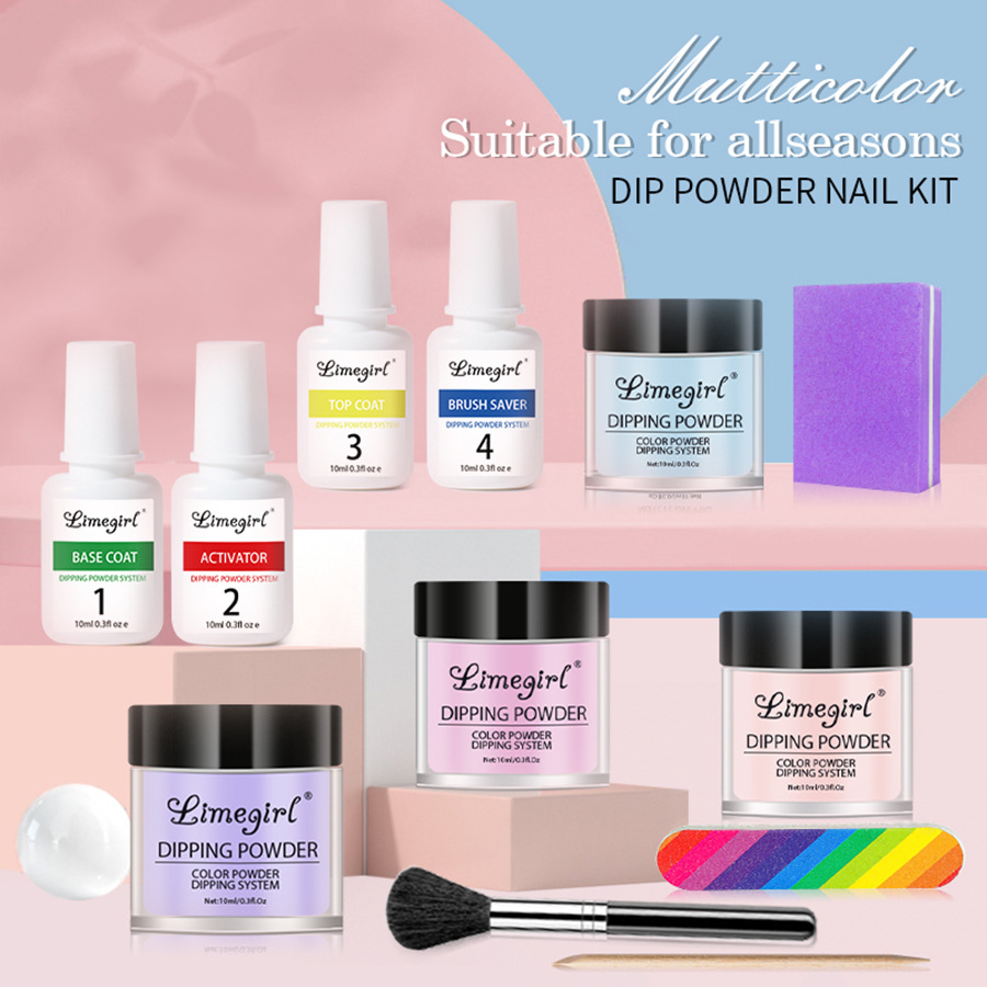 Traje de polvo DP de uñas transfronterizo Infiltración de Arte de uñas Traje de polvo Dip Powder Kit de uñas Polvo de Arte de uñas