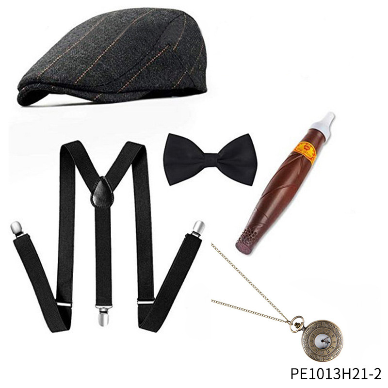 1920s Gatsby Party Dress Up Accesorios Sombrero Gángster Bandit Dress Up Sombrero de copa Años 20 Años 1920