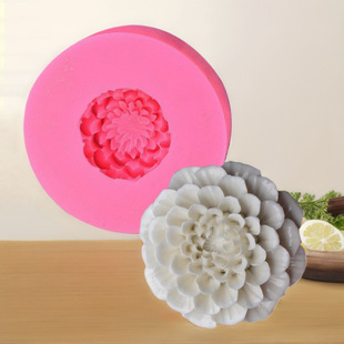 3D Big Peony Flower Baking Silicone Mould DIY Car Aromatherapy Decorative Ornament Glue Dropping Mould