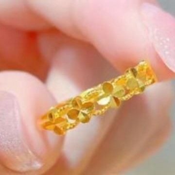 High imitation gold -plated big leakage small blessing ring Douyin…