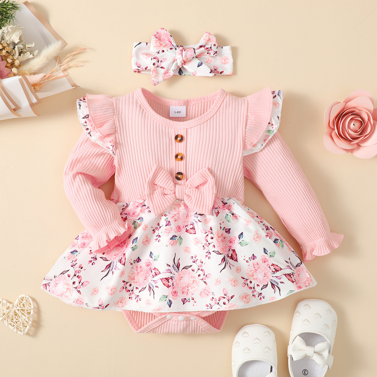 Princess Flower Cotton Blend Girls Dresses display picture 2